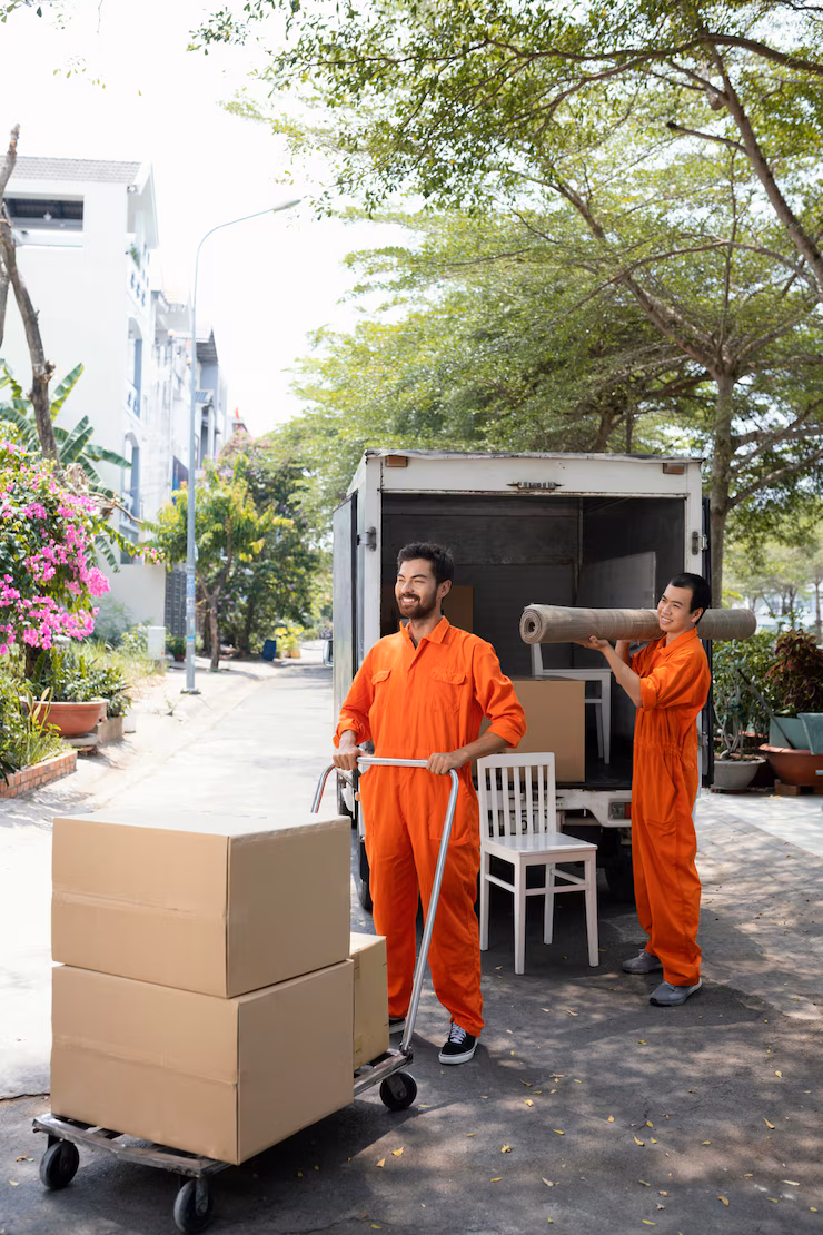 Commercial Moving Services Philadelphia NY vertical-shot-young-delivery-men-moving-objects-out-car_23-2148944588